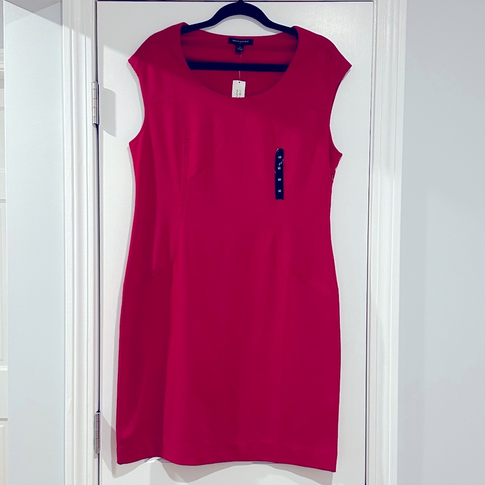 Banana Republic Ponte Sheath Dress in raspberry